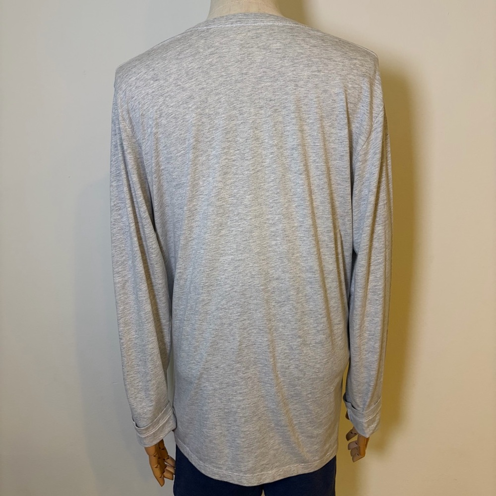 Old Navy Men's Gray Heather Long Sleeve Tee Shirt XL - Picture 6 of 8